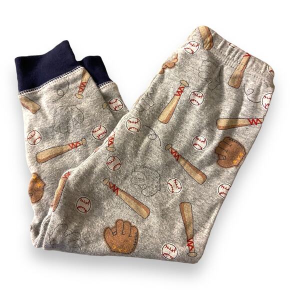 Carter's Boys Pajamas Size 18 Mo Red Gray Baseball Dog‎ Play Ball Cotton - Picture 10 of 12